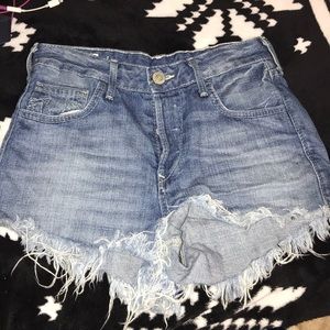True religion high waisted shorts